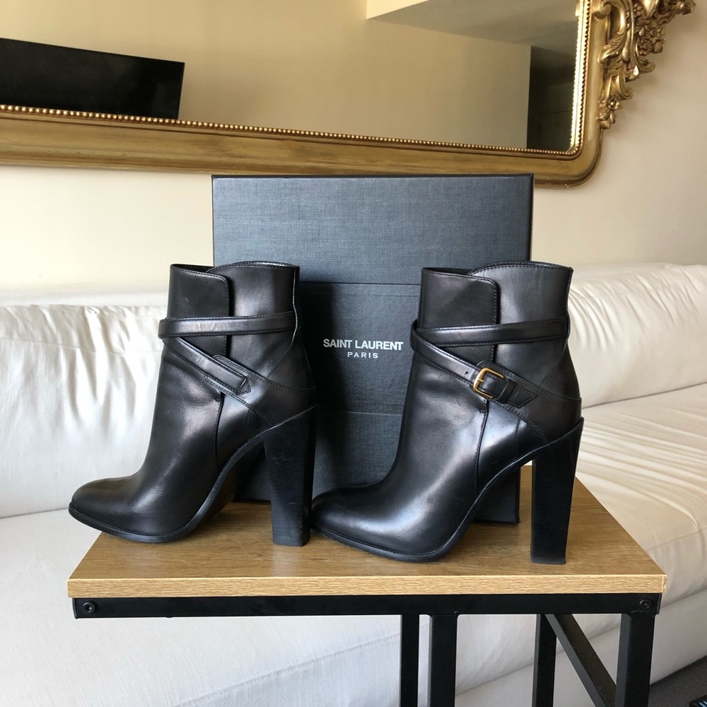 Sz 10 Women’s Saint Laurent black Heeled boots